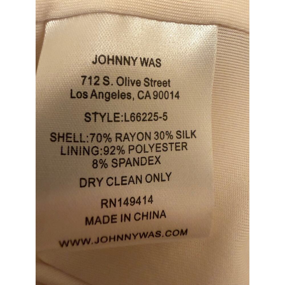 NWOT Johnny Was Jade  Luna Wrap Pant Jonis Dream Cream/Blue Sz Large - Picture 9 of 9
